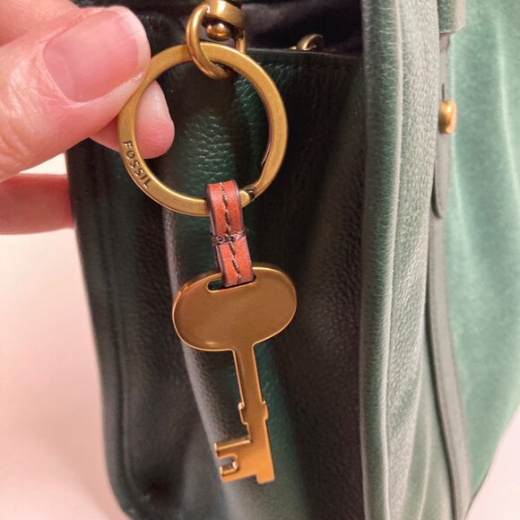 Fossil Green Leather Satchel - Picture 8 of 11